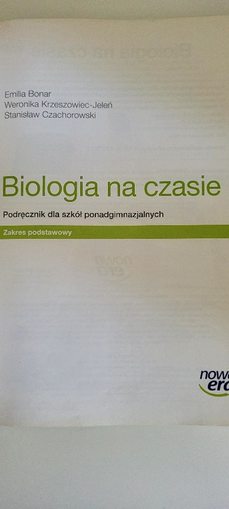 Biologia na czasie  zakres podstawowy