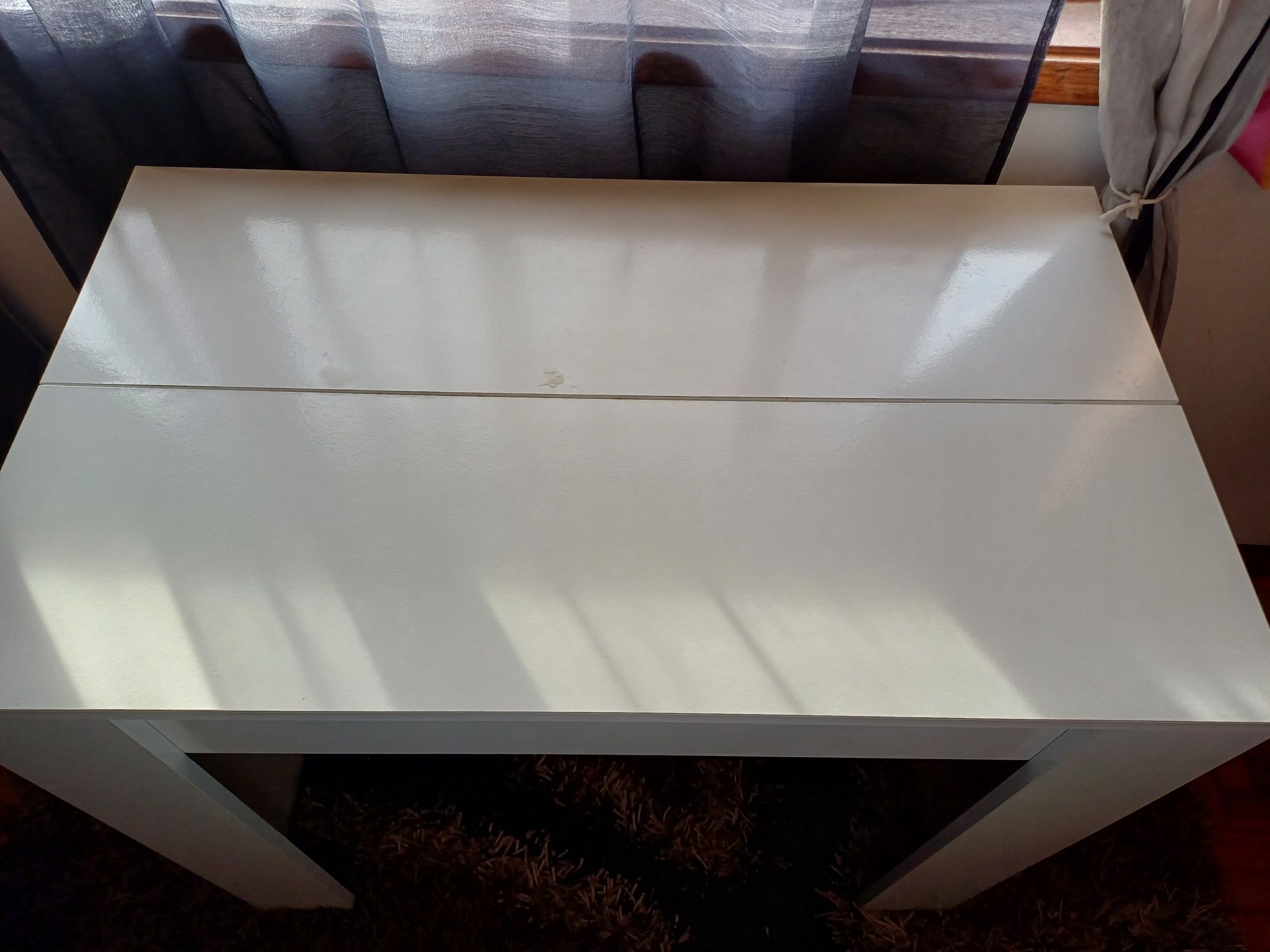 Mesa jantar branca extensível (vendo por falta de uso)