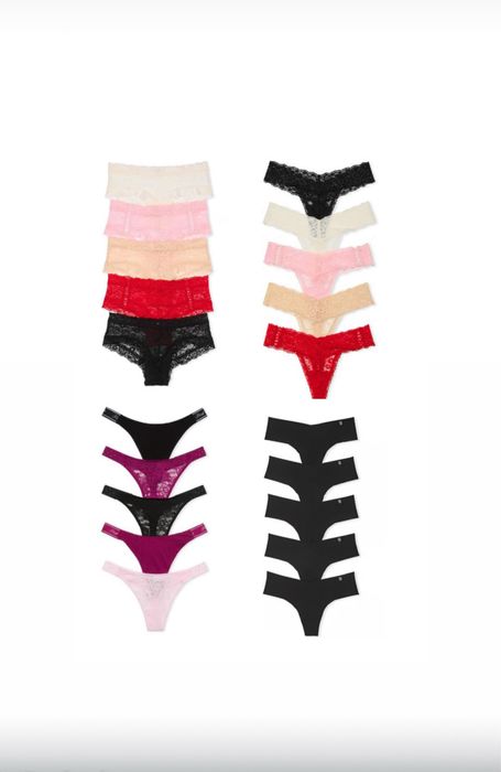 Набір трусиків мереживних безшовних Victoria’s Secret жіночих м л хл