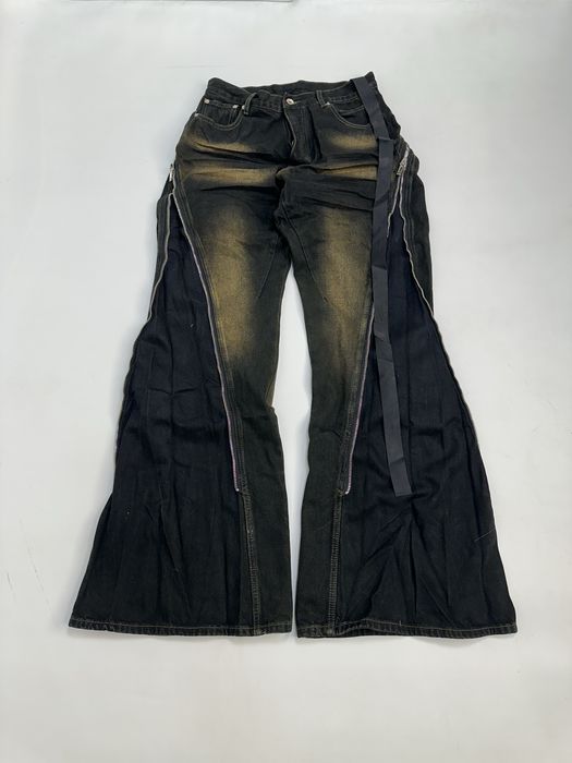 Rick Owens BANANA boot cut faded opium archive джинси сині джинсы клеш