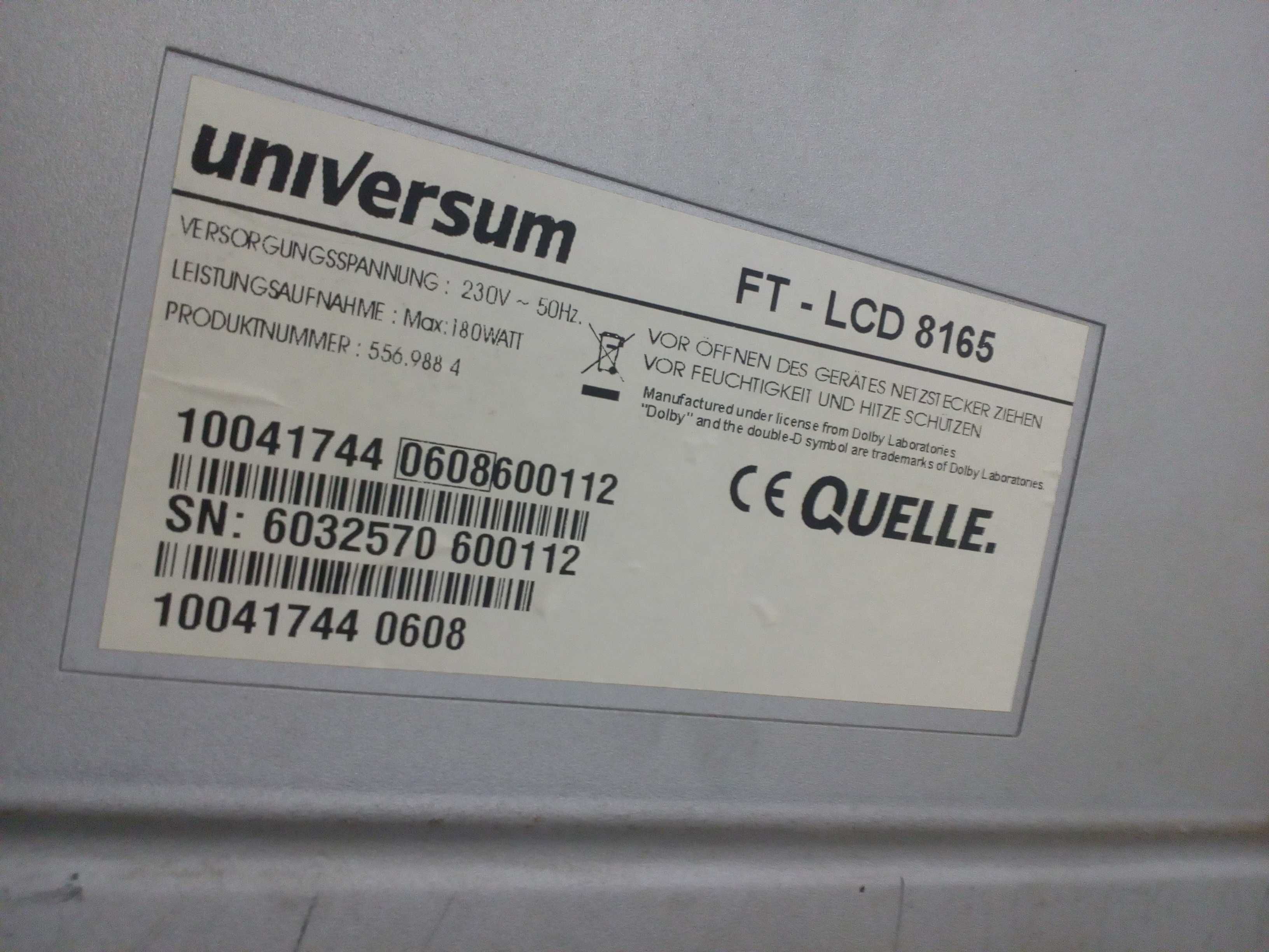 universum ft lcd 8165  wielkosc 32 cale , z niemiec , testowany