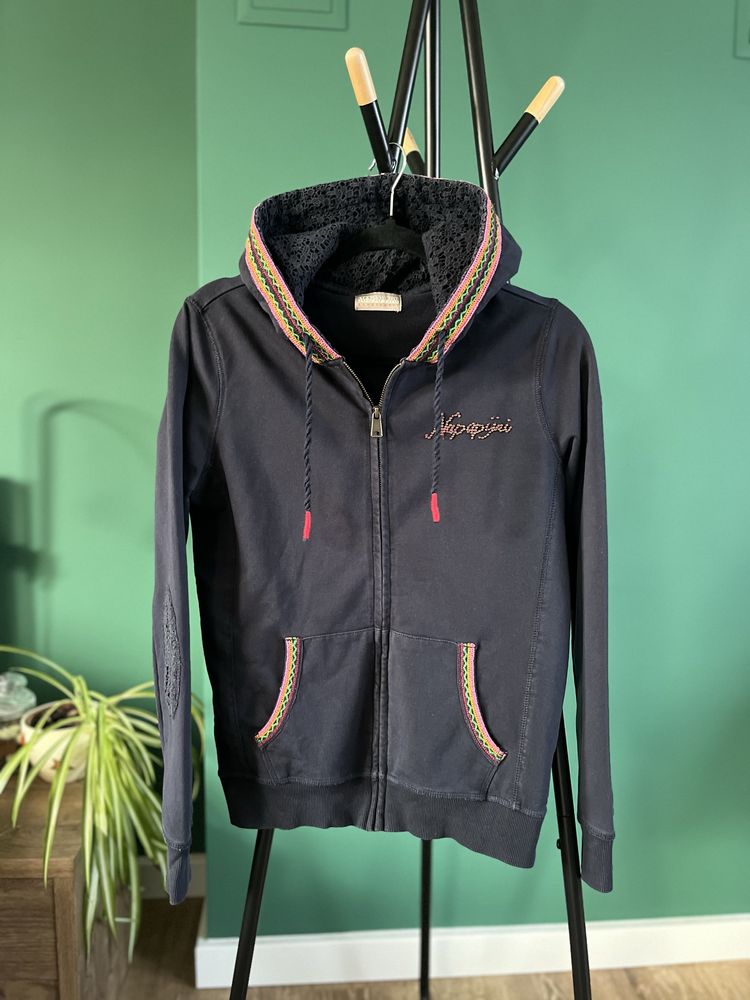 Bluza Napapijri z kapturem kaptur bawełniana bawełna