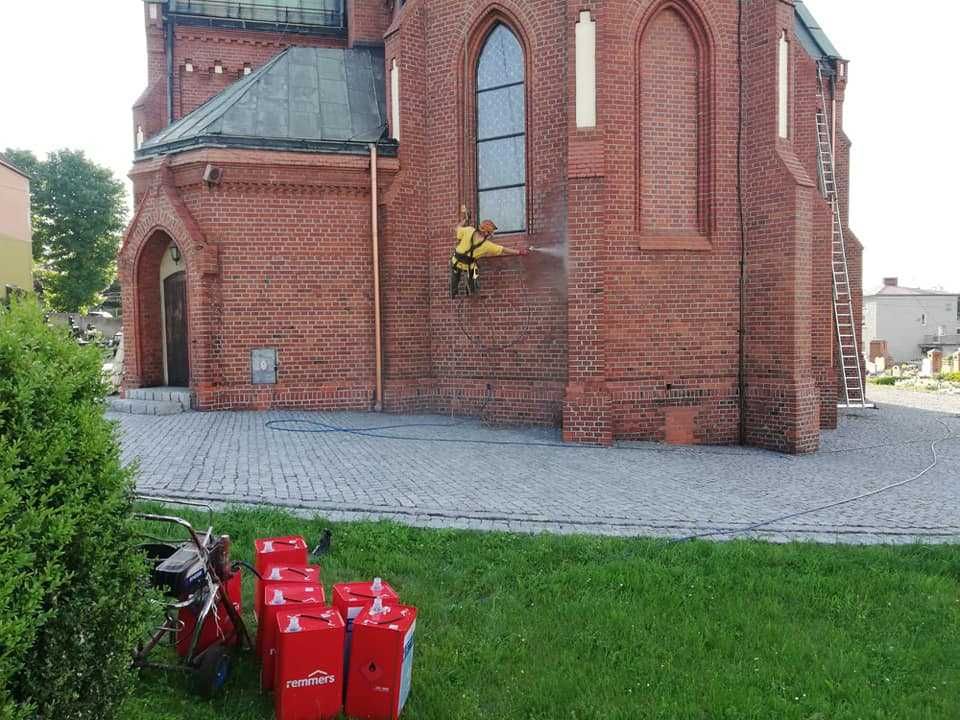 Mycie Elewacji - metodami alpinistycznymi / czyszczenie bruki, kostki