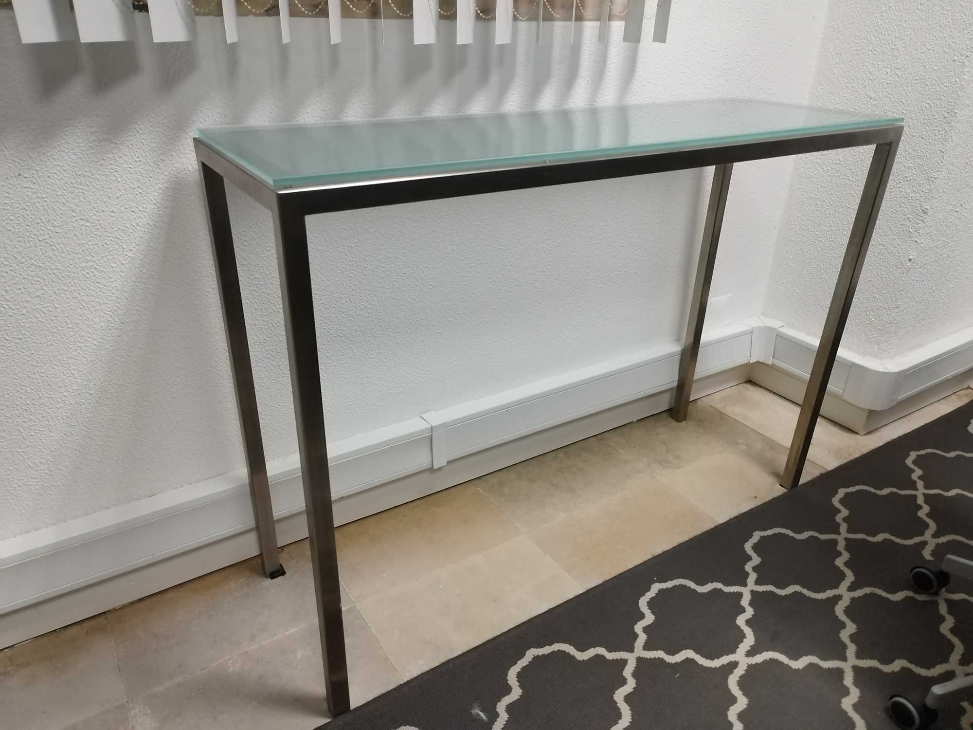 Mesa metal com tampo vidro