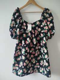 NOWA śliczna sukienka H&M rozmiar L plus size na lato w kwiaty