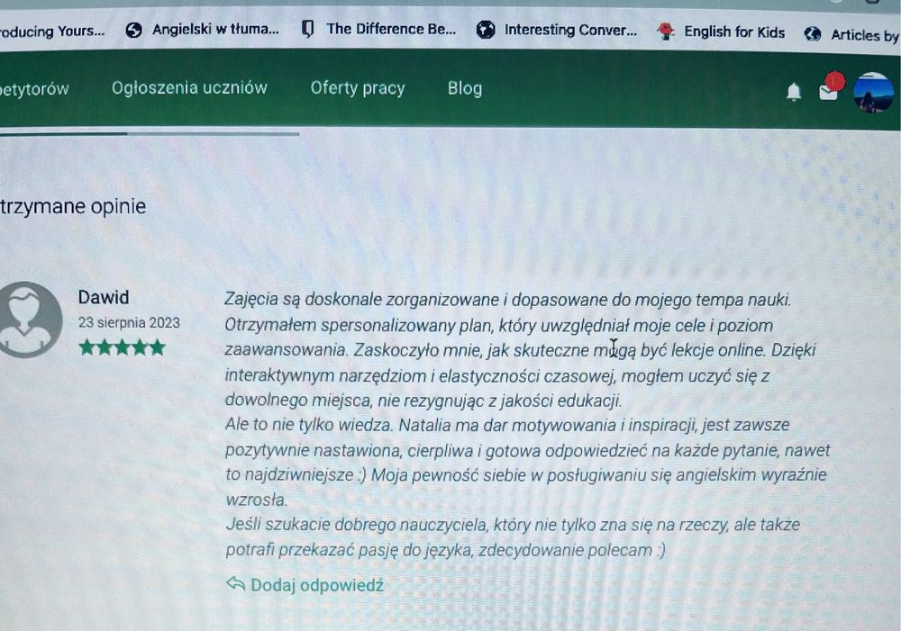 Angielski: skuteczna i bezstresowa nauka  w parach!