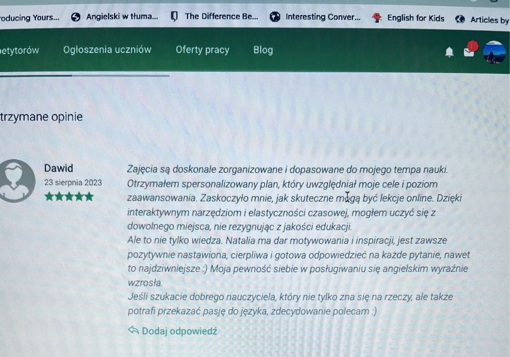 Angielski: skuteczna i bezstresowa nauka stacjonarnie lub online