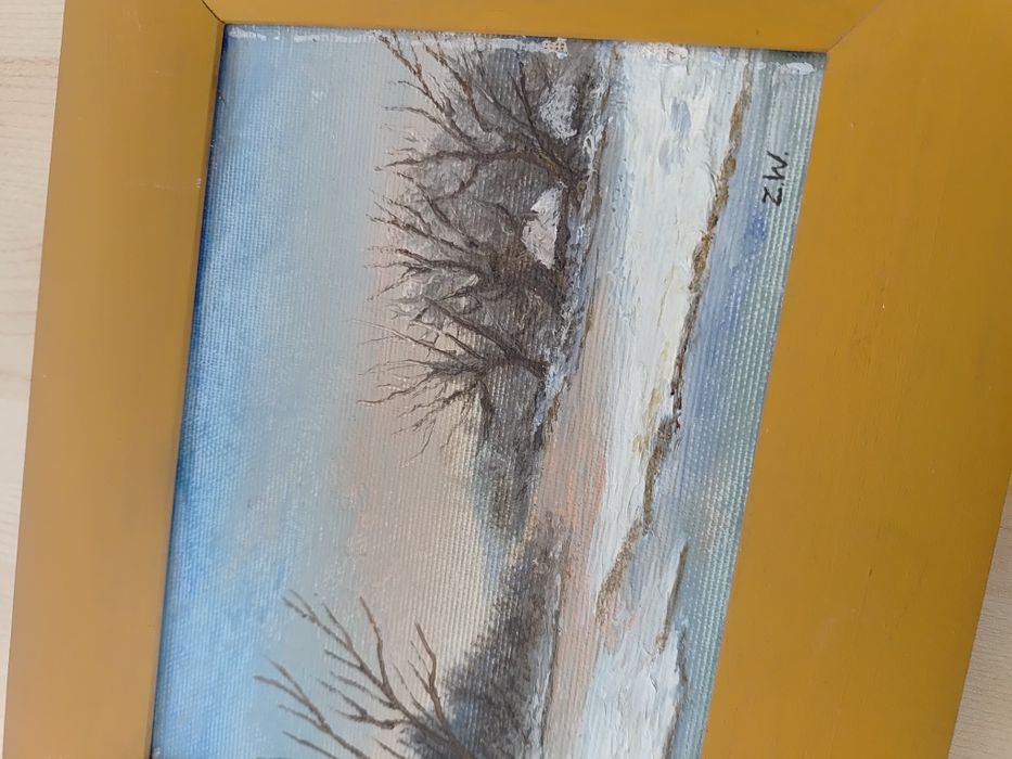 Obraz olejny zima Włodzimierz Zelichman