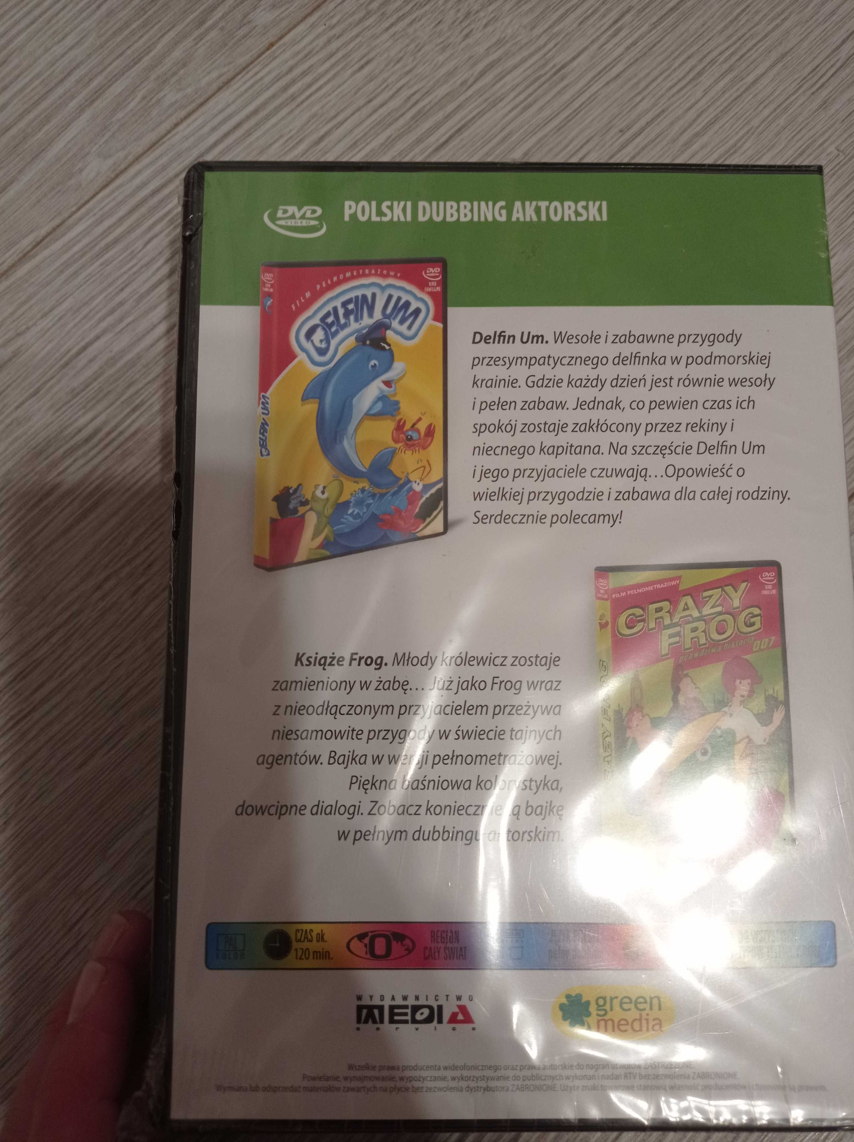 Płyta DVD Bajki dla dzieci Pingwiny, crazy frog, Trzech muszkieterów,