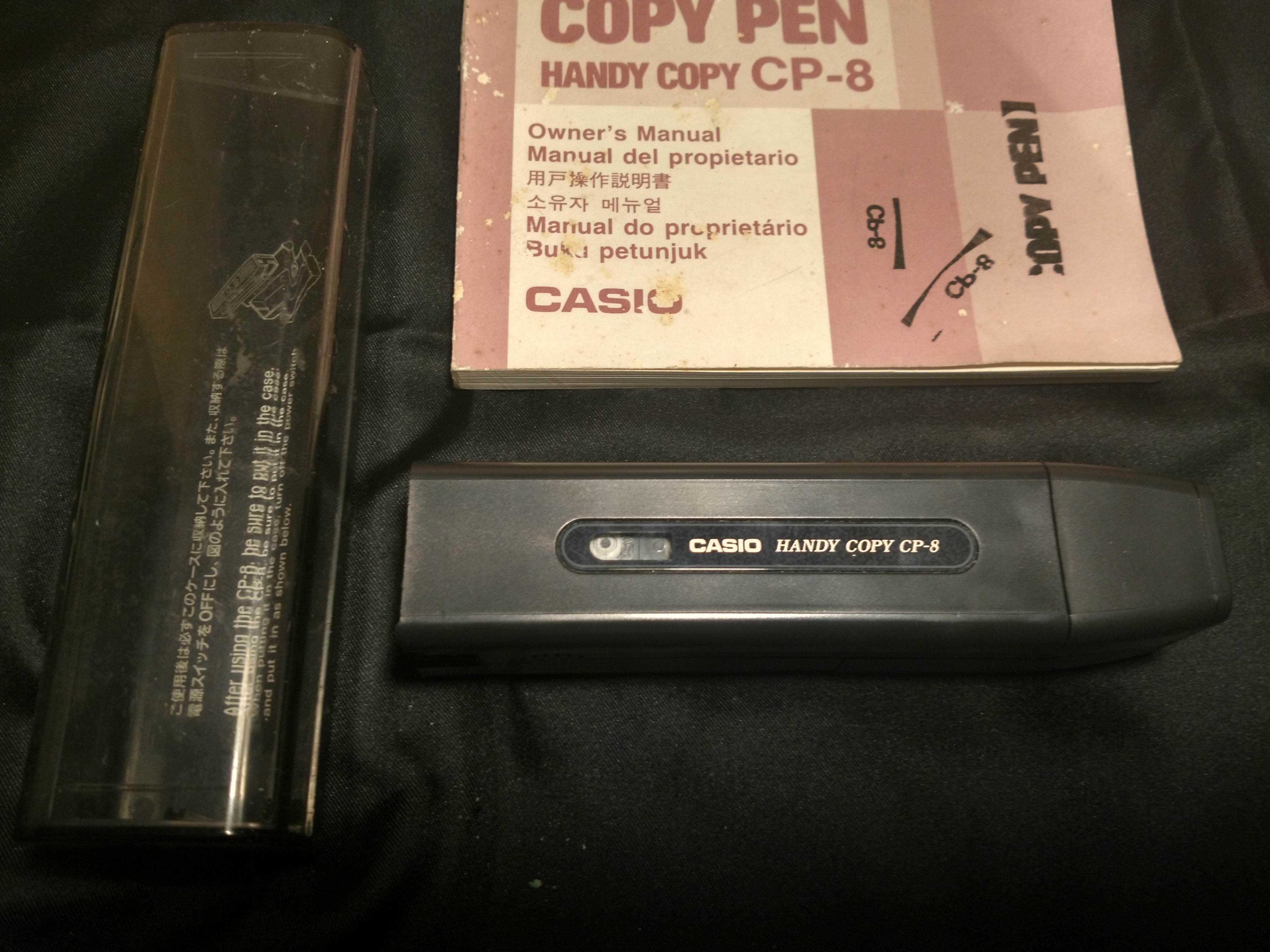 Casio CP-8, Caneta Digitalizadora e Impressora, ano de 1985