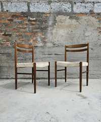 Szwedzkie krzesła tekowe Johansson & Soner  mcm vintage mid tek modern