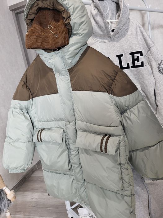 стильний, об'ємний пуфер,пальто,подовжена куртка оверсайз  унісекс