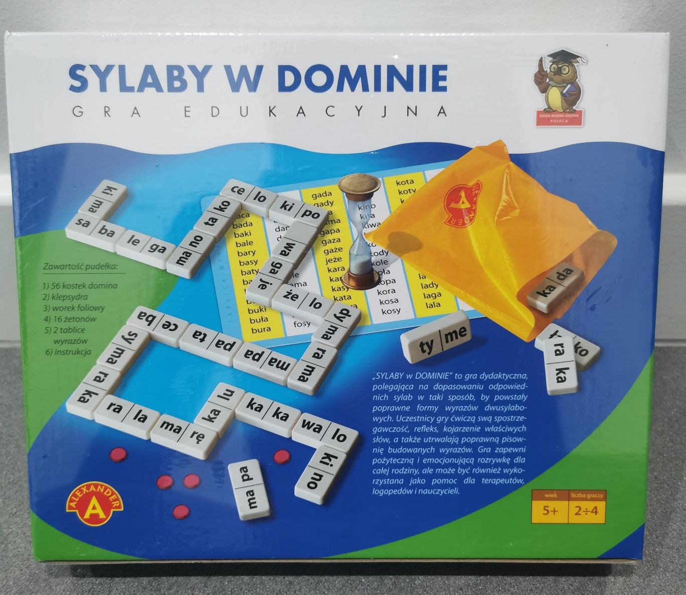 Sylaby w dominie gra edukacyjna Aleksander 5+