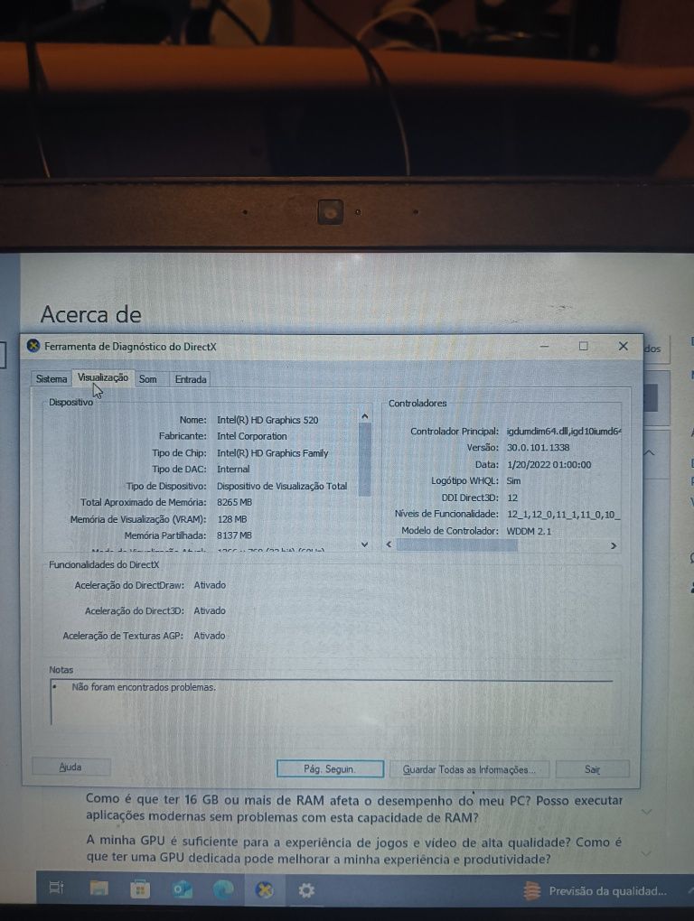Portátil para trabalho e gaming