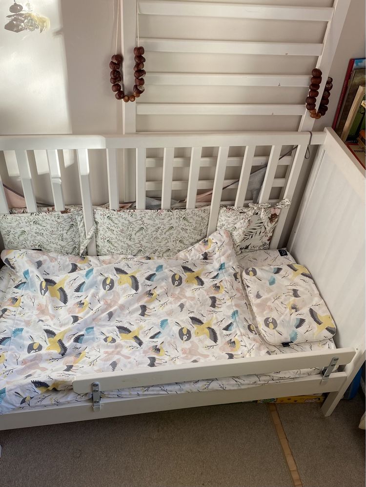 Łóżko dziecięce, 60x120 + materac i wodoodporny ochraniacz