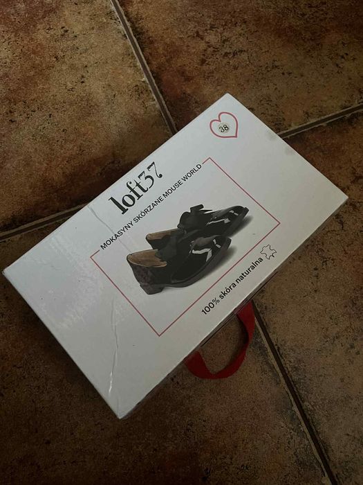 Nowe buty mokasyny loafersy skórzane damskie Loft 37 rozmiar 38