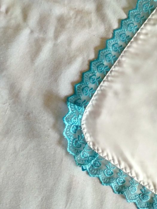 Крижмо покривало подвійне з вишивкою дитяче накидка хрестильна в храм