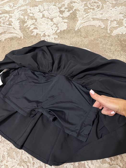 Юбка шорты Alo черная спідниця yoga