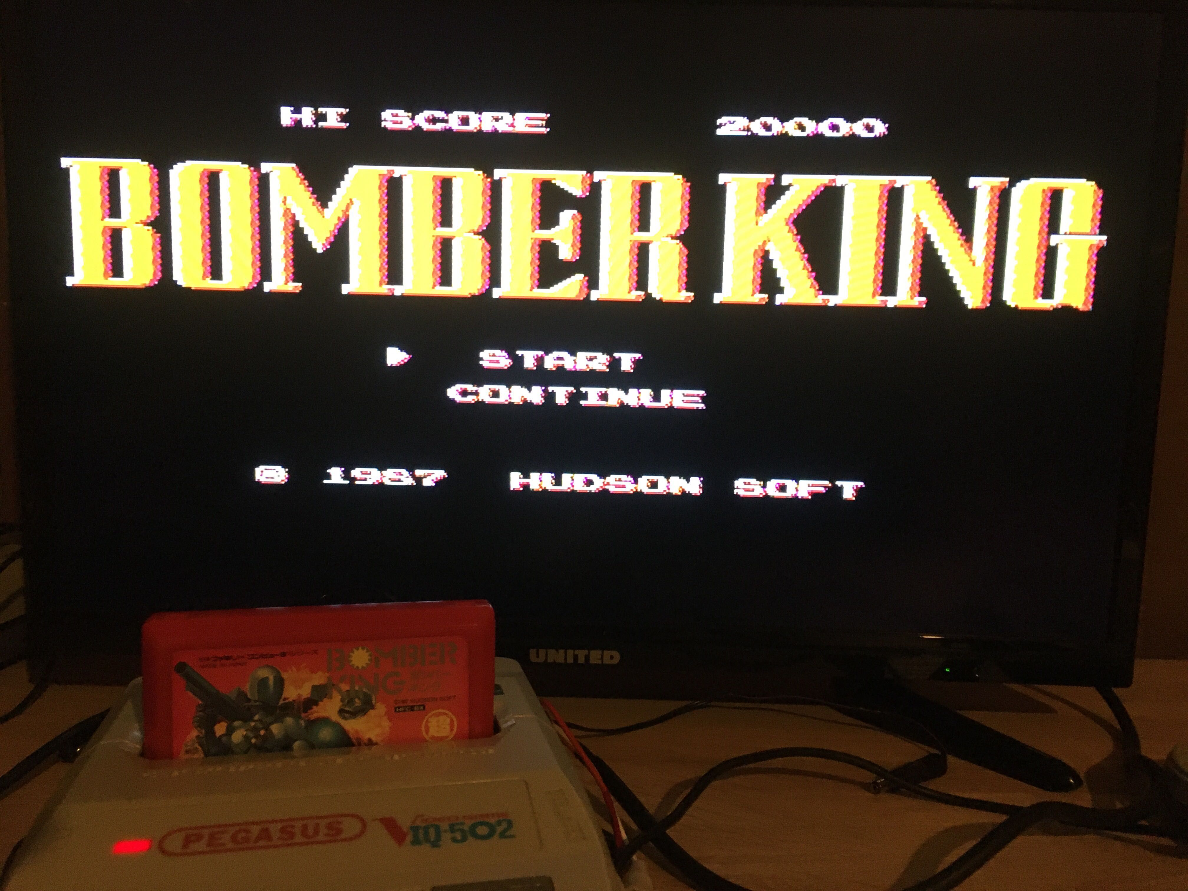 Pegasus gry Bomber King. Oryginalna famicom