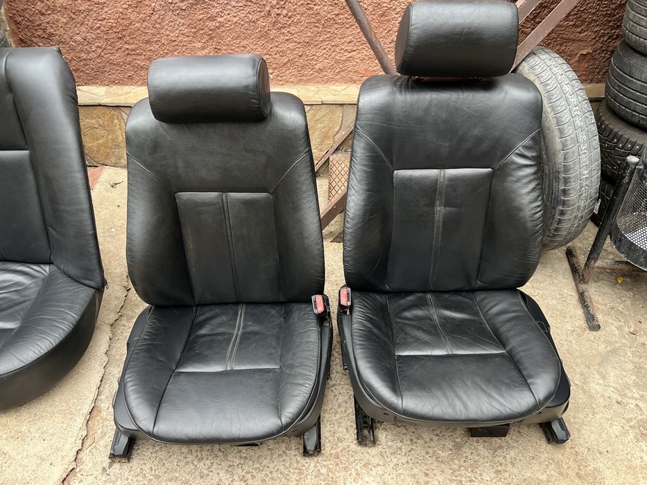 Салон на BMW e39, Черная кожа , електро