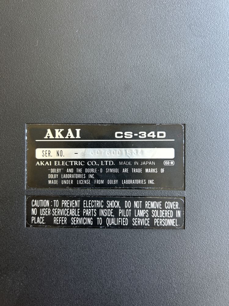 Leitor de cassetes Akai CS-34D