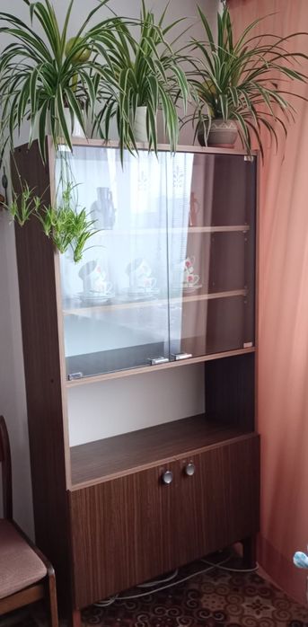 Witryna ze szkłem PRL