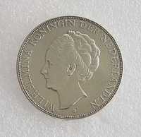 moneta  2, 1/2 Guldena ,Holandia Królowa Wilhelmina l, 1930 r. Srebro