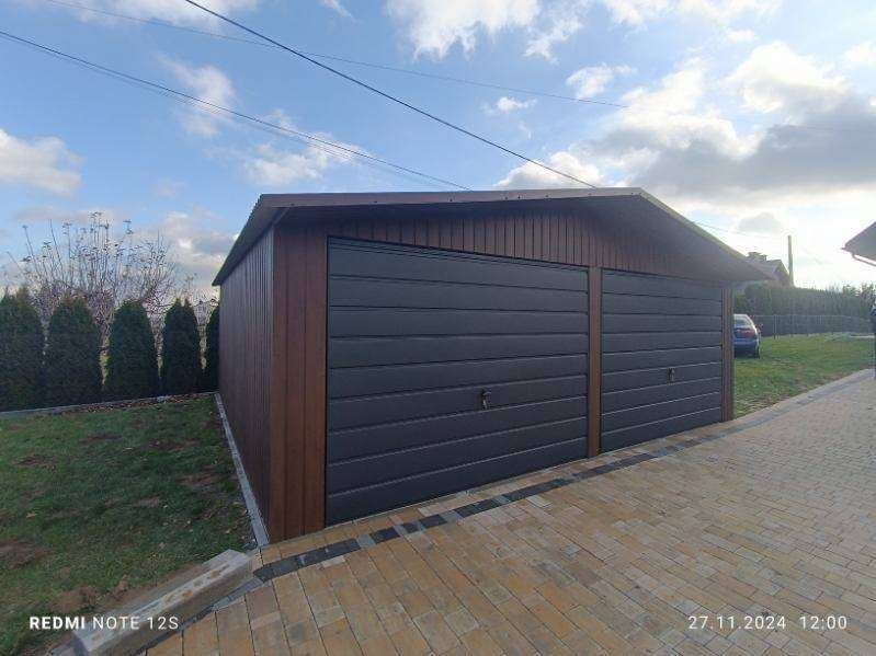 Garaż Drewnopodobny Antracyt Hala Wiata rolnicza Blaszak domek ogrodow