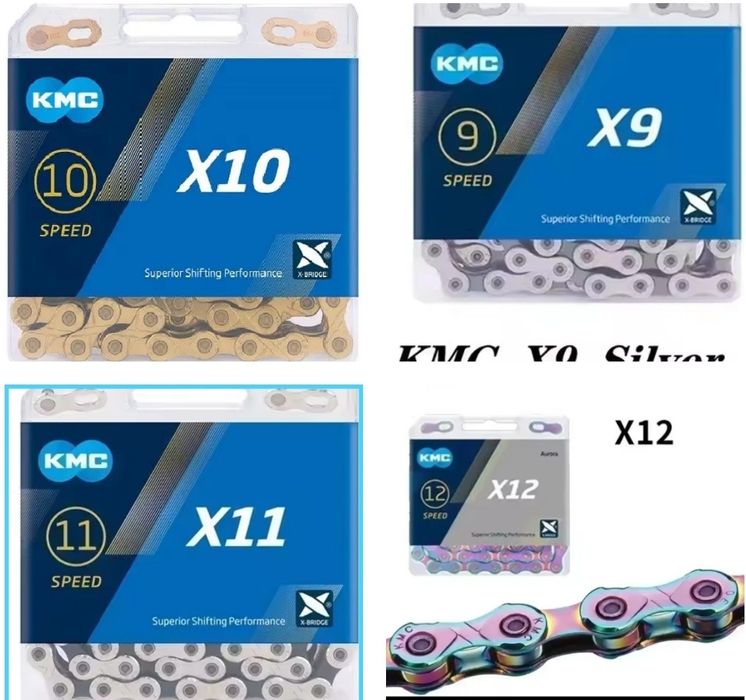 Велоцепь KMC- Х9 КМС-X10 KMC-X11 KMC -X12
