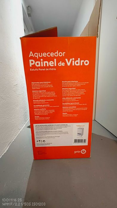 Aquecedor a Gás Chama Azul Vidro 3800w- Como Novo