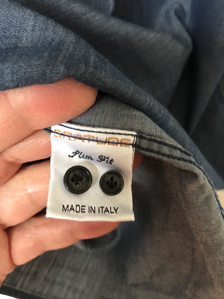 Італійська якісна чоловіча рубашка, сорочка наш 52 роз  XL