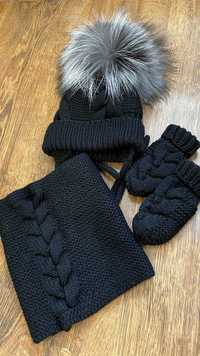 Зимовий набір (Шапка, рукавички, хомут)
