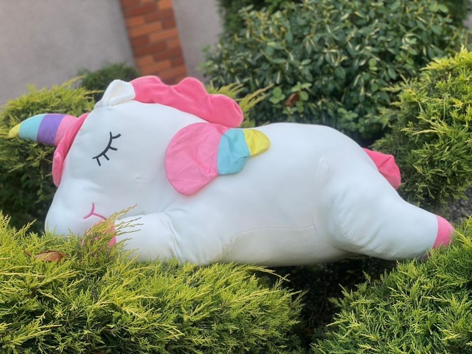 Мʼяка іграшка подушка единоріг