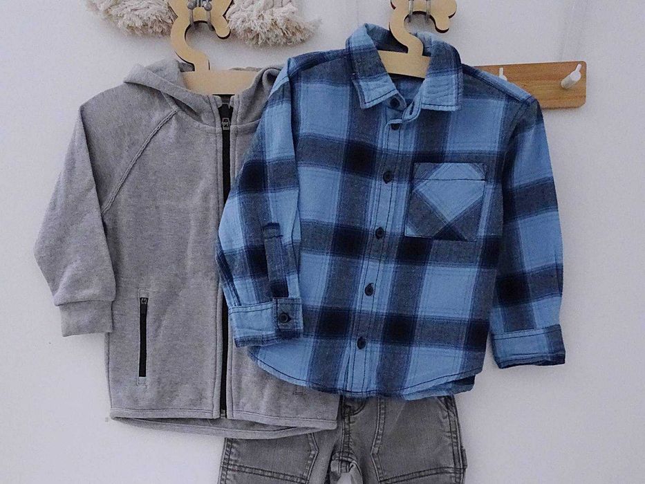 Koszula + bluza + spodnie - r. 92/98