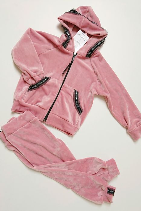 Welurowy dres, komplet rozmiar 92 - 122