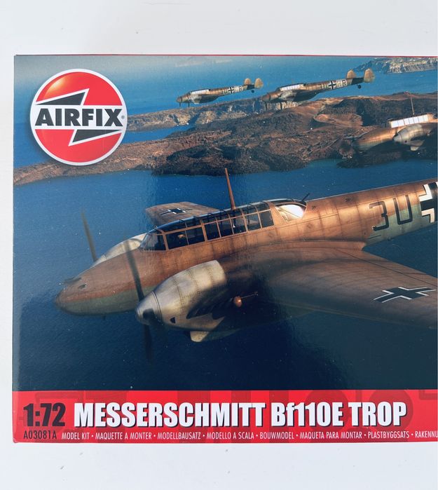 Samolot Messerschmitt Bf 110E model do sklejania Airfix 03081A
