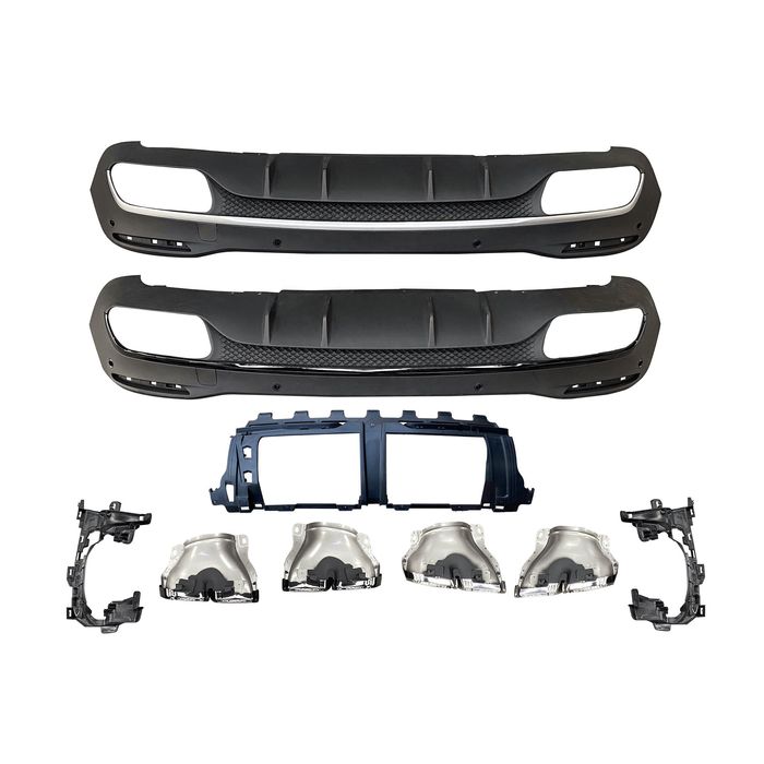 Диффузор и насадки GLS63 GLE63 AMG для Mercedes GLS X167 GLE W167 C167