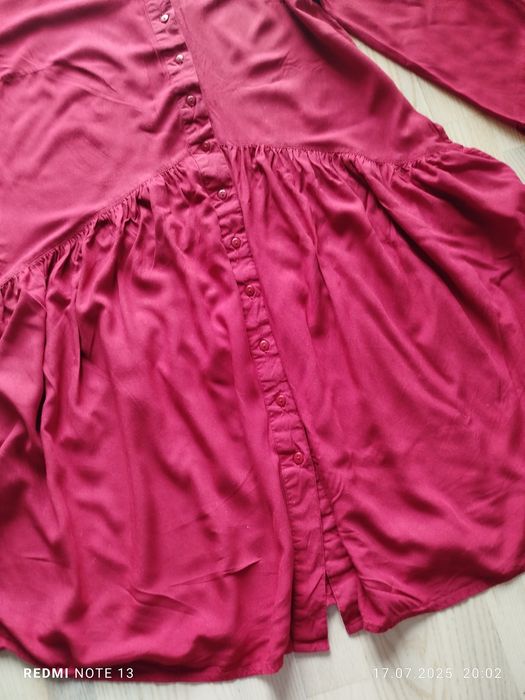Czerwona wiskozowa wiskoza sukienka Reserved 38 ciążowa do karmienia z