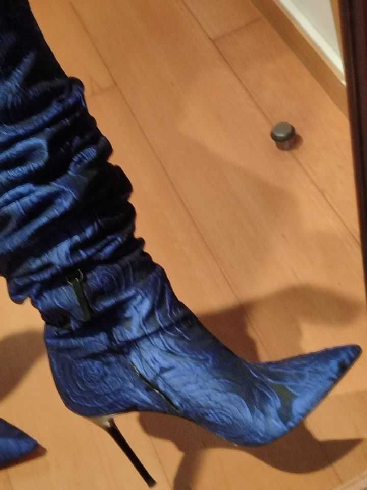 Bota de cano alto drapeado ZARA