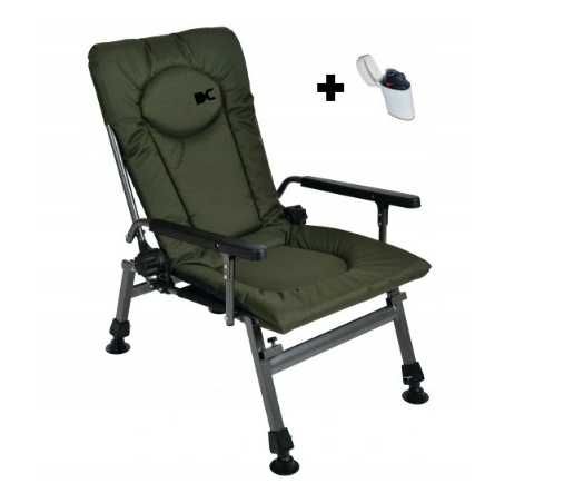Fotel F5R karpiowy elektrostatyk krzesło nowy+gratis zapalniczka żar