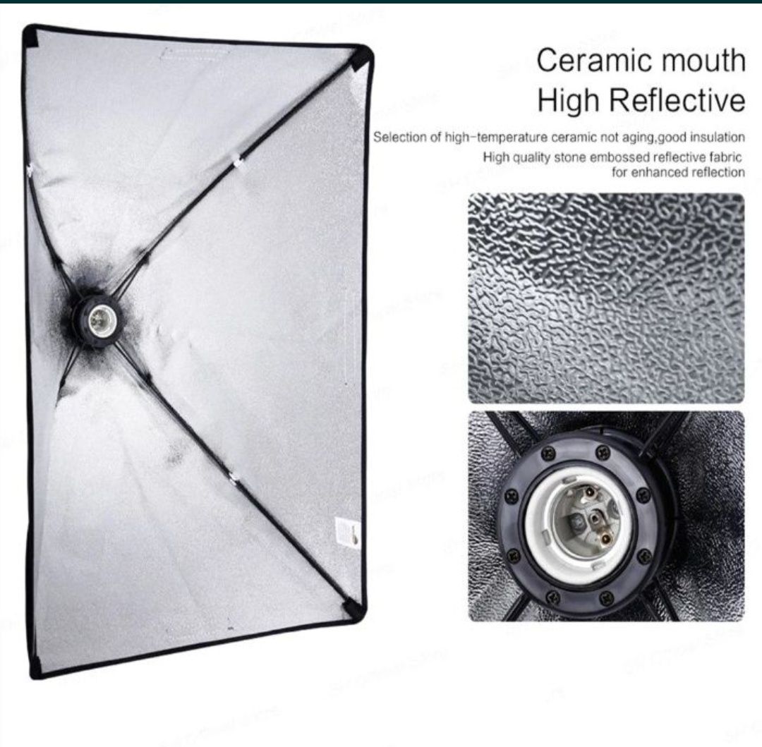 Kit de 2 softbox com 2 tripés Lampada 135w e tripés **NOVO**