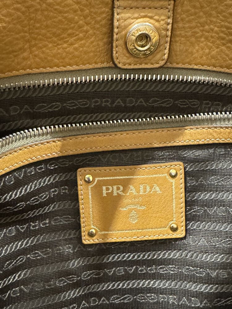 Duża torba PRADA  kolor rudy braz