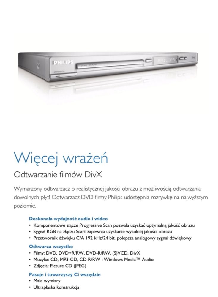 Odtwarzacz Dvd Philips