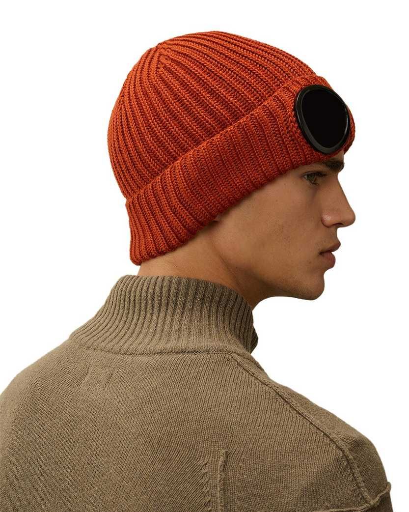 Шапка C.P. Company Extra Fine Merino Wool Goggle Beanie Bombay Brown
