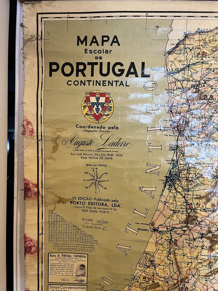 Mapa de Portugal antigo