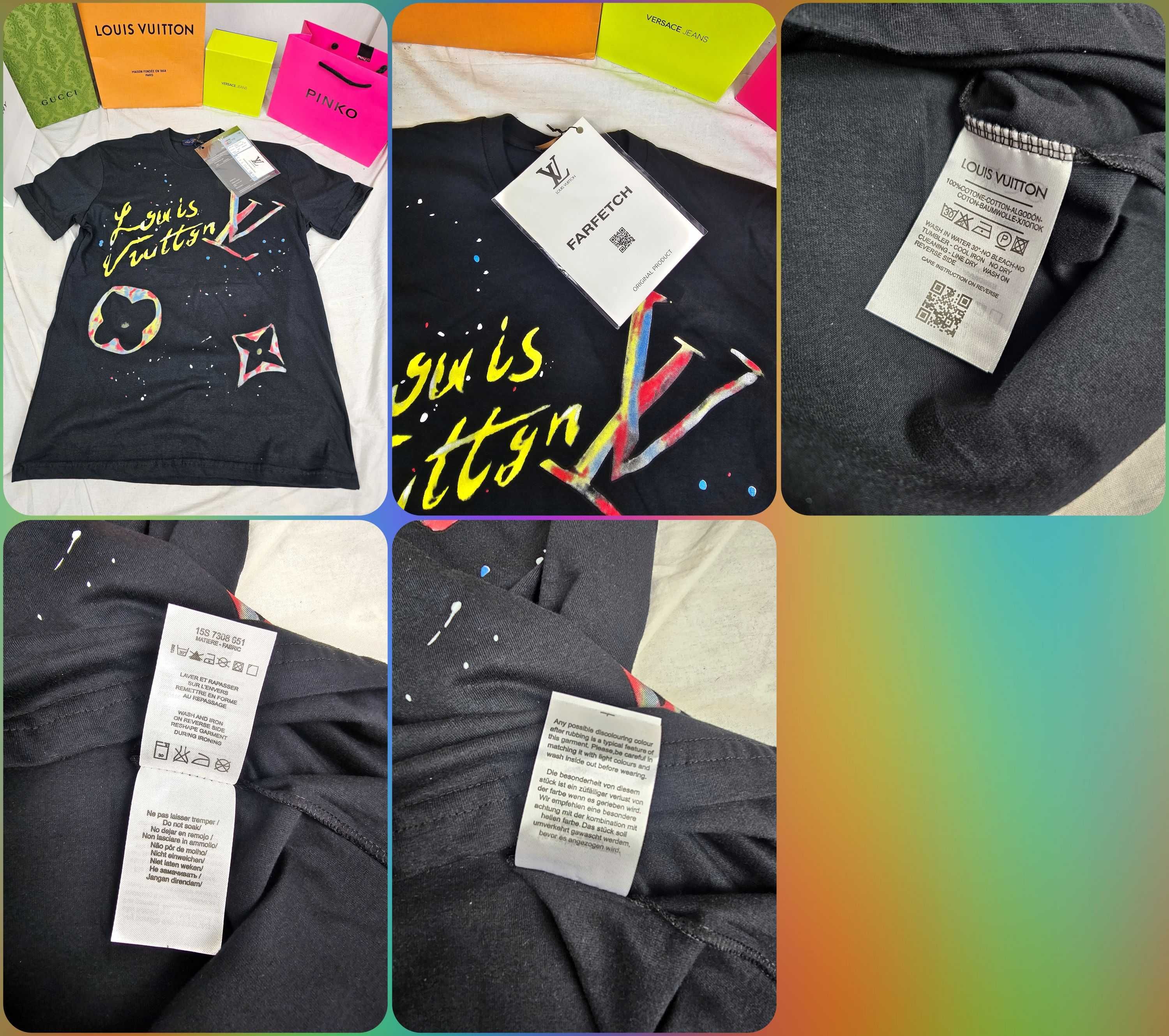 Koszulka louis vuitton t-shirt plein koszulki męskie icon