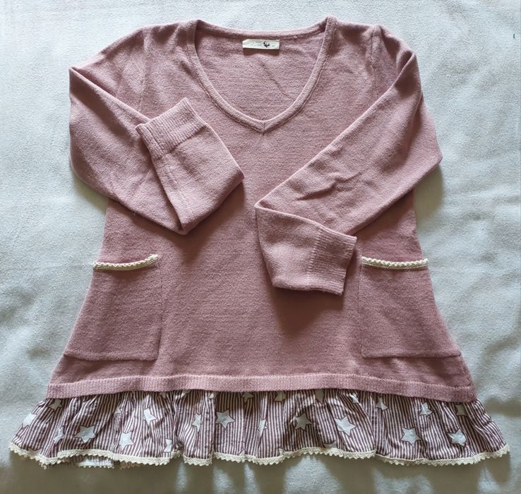 Camisola Malha Rosa c/ Folho, TM