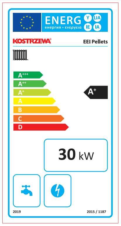 Kocioł pelletowy Kostrzewa EEI Pellets Pionowy 12/15/21/30kW EcoDesign