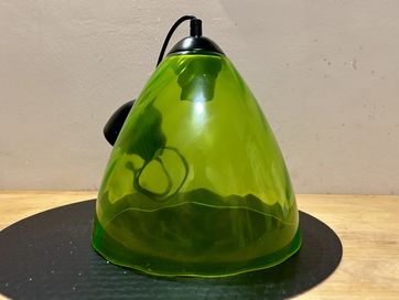 Żyrandol/ lampa szkło, zielony klosz
