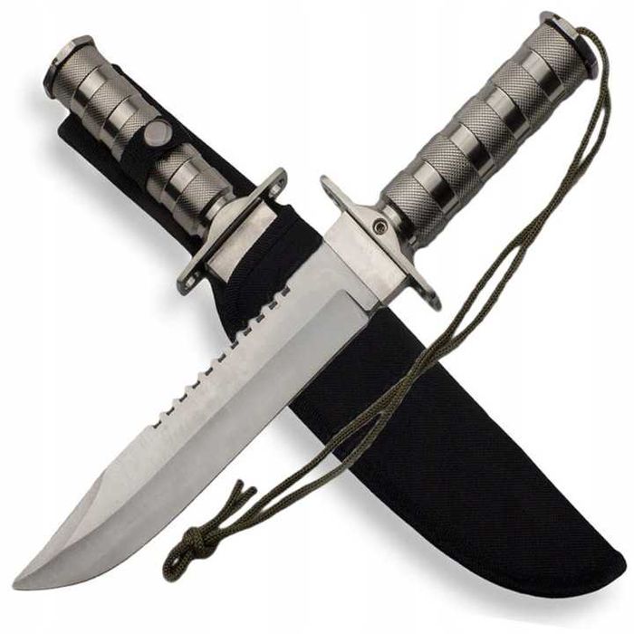 BSH Nóż Wojskowy Rambo Sztylet Stal Nierdzewna Survival Bushcraft 266B
